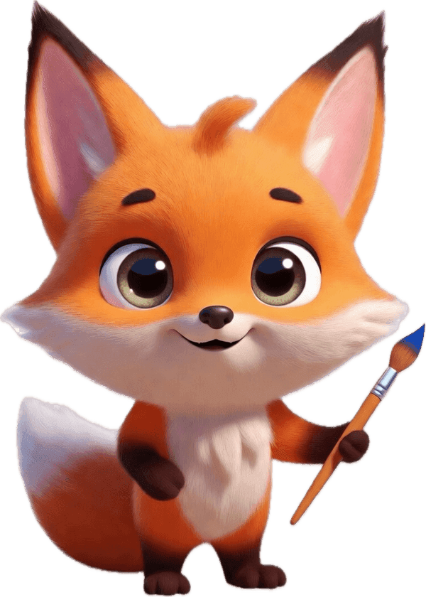 Artling fox painter mascot